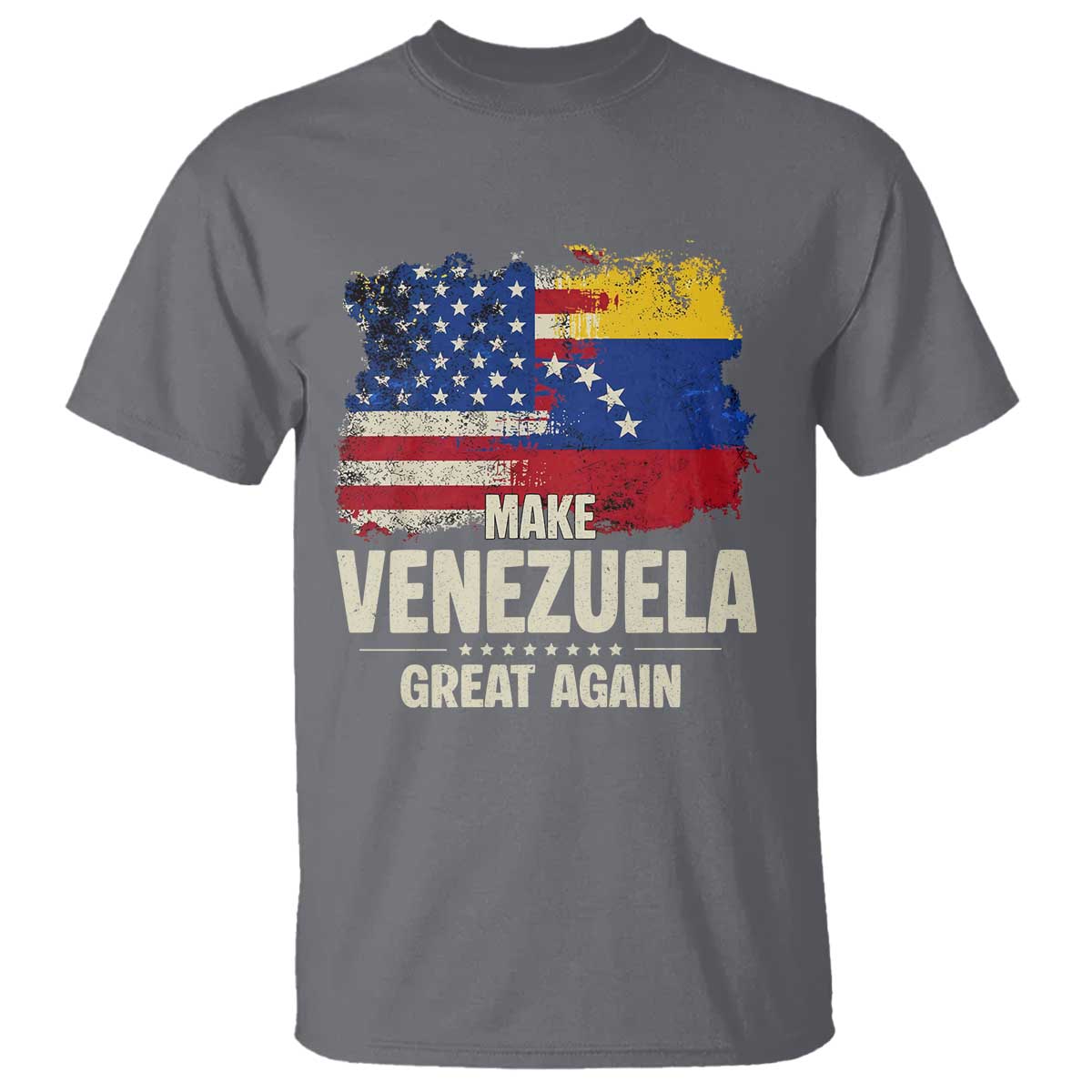 Make Venezuela Great Again T Shirt Distressed US  and Venezuela Flag Unity - Wonder Print Shop