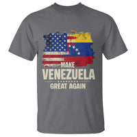 Make Venezuela Great Again T Shirt Distressed US  and Venezuela Flag Unity - Wonder Print Shop