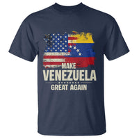 Make Venezuela Great Again T Shirt Distressed US  and Venezuela Flag Unity - Wonder Print Shop