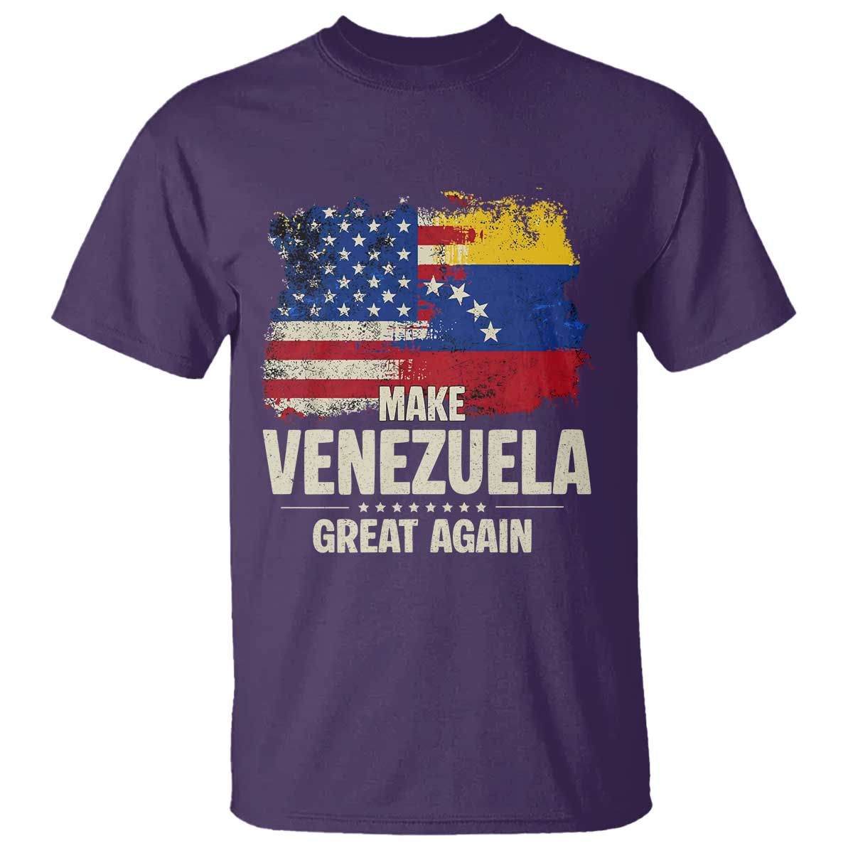 Make Venezuela Great Again T Shirt Distressed US  and Venezuela Flag Unity - Wonder Print Shop