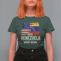 Make Venezuela Great Again T Shirt For Women Distressed US  and Venezuela Flag Unity - Wonder Print Shop