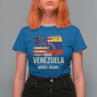 Make Venezuela Great Again T Shirt For Women Distressed US  and Venezuela Flag Unity - Wonder Print Shop