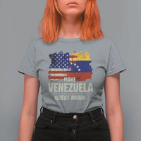 Make Venezuela Great Again T Shirt For Women Distressed US  and Venezuela Flag Unity - Wonder Print Shop