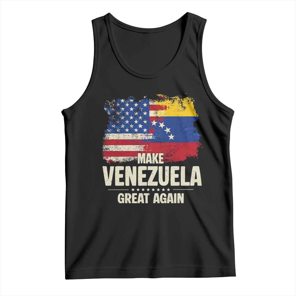Make Venezuela Great Again Tank Top Distressed US  and Venezuela Flag Unity - Wonder Print Shop