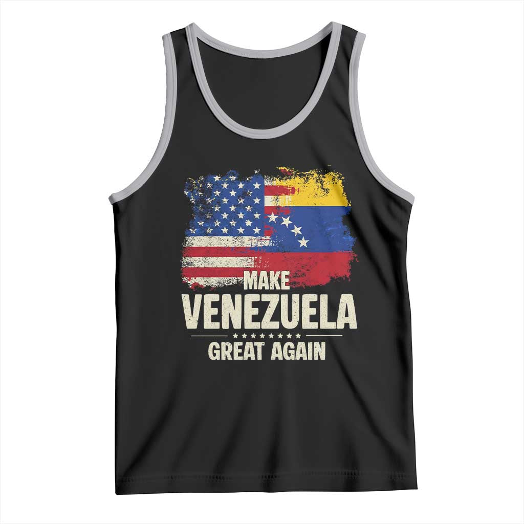 Make Venezuela Great Again Tank Top Distressed US  and Venezuela Flag Unity - Wonder Print Shop