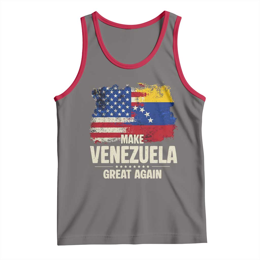 Make Venezuela Great Again Tank Top Distressed US  and Venezuela Flag Unity - Wonder Print Shop