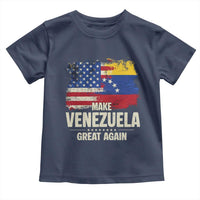 Make Venezuela Great Again Toddler T Shirt Distressed US  and Venezuela Flag Unity - Wonder Print Shop