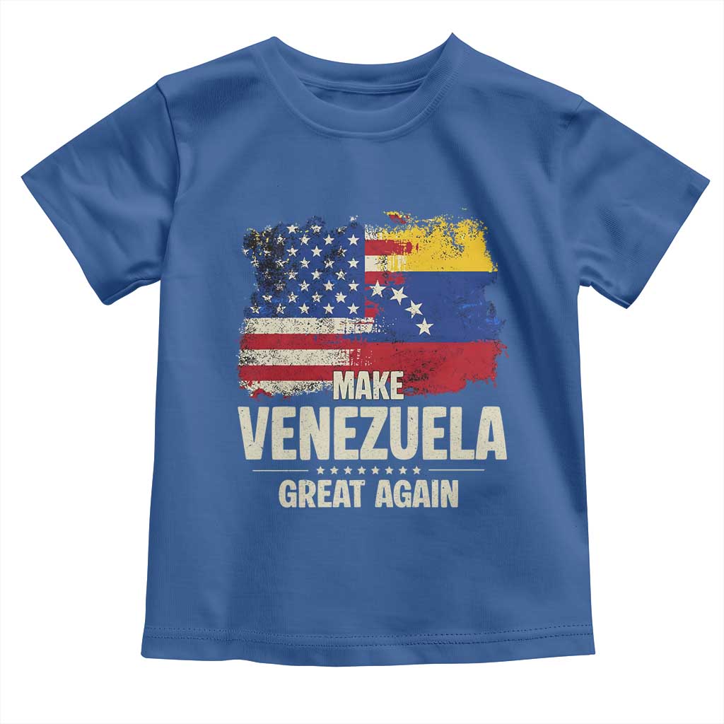 Make Venezuela Great Again Toddler T Shirt Distressed US  and Venezuela Flag Unity - Wonder Print Shop