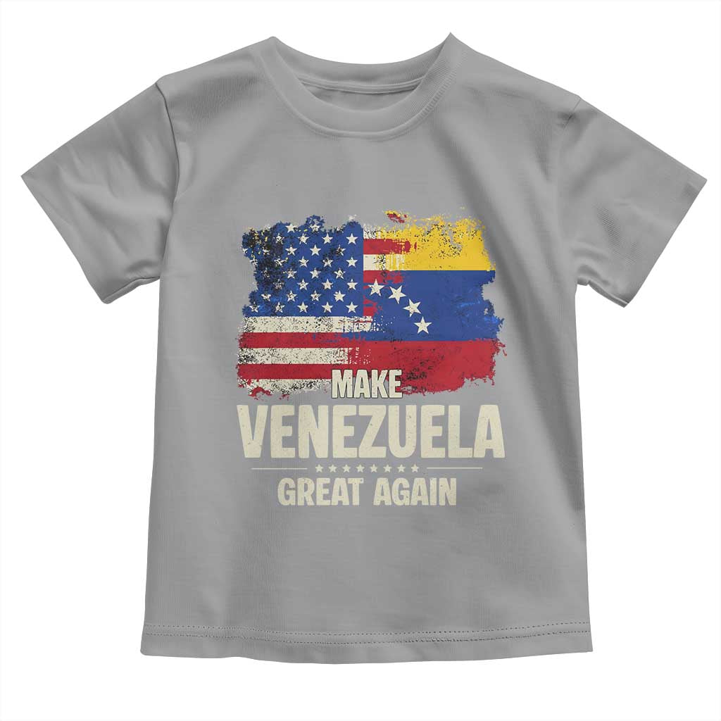 Make Venezuela Great Again Toddler T Shirt Distressed US  and Venezuela Flag Unity - Wonder Print Shop