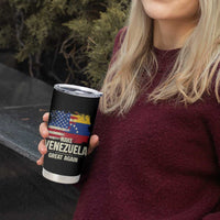 Make Venezuela Great Again Tumbler Cup Distressed US  and Venezuela Flag Unity - Wonder Print Shop