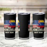 Make Venezuela Great Again Tumbler Cup Distressed US  and Venezuela Flag Unity - Wonder Print Shop