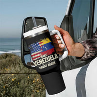 Make Venezuela Great Again Tumbler With Handle Distressed US  and Venezuela Flag Unity - Wonder Print Shop