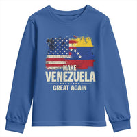 Make Venezuela Great Again Youth Sweatshirt Distressed US  and Venezuela Flag Unity - Wonder Print Shop
