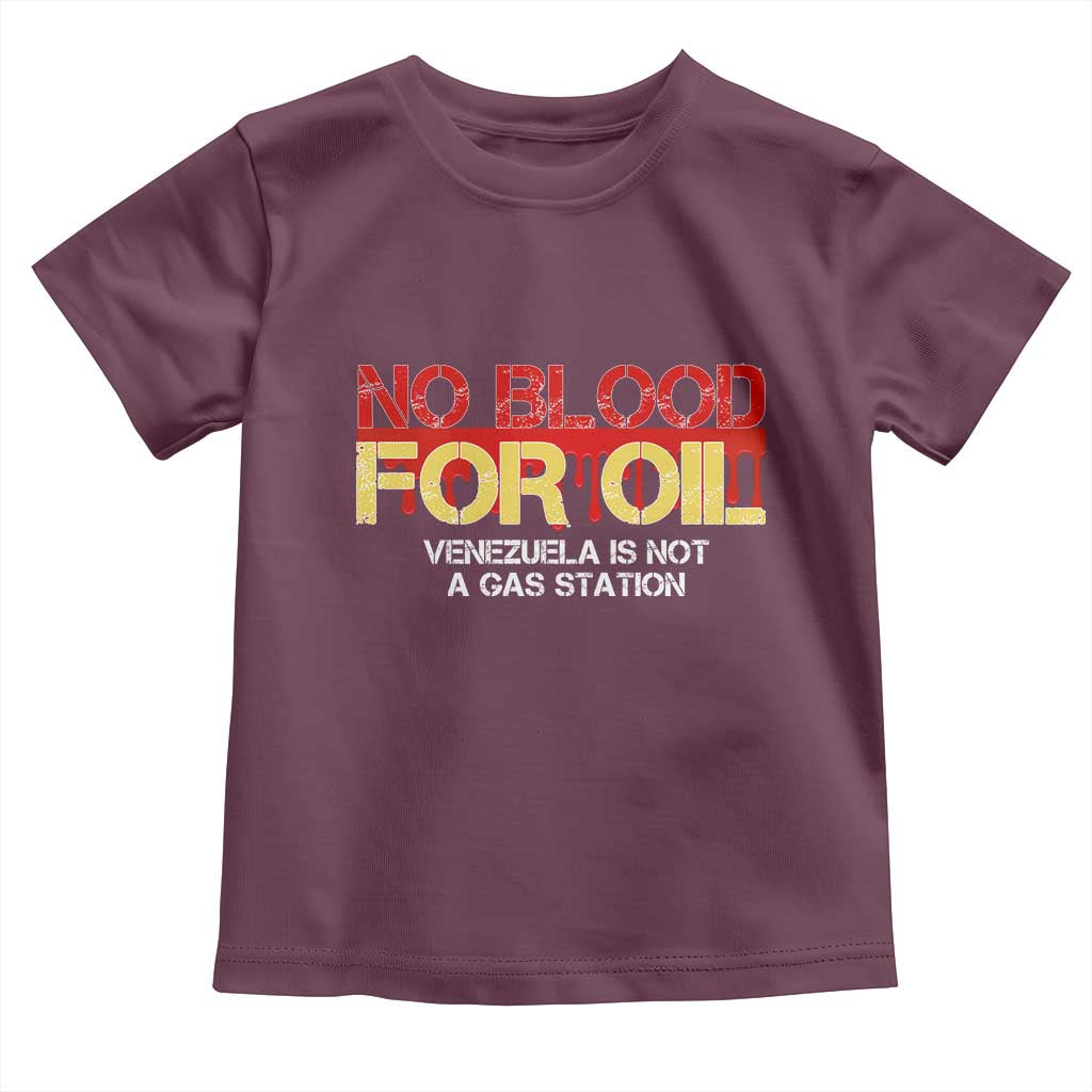 No Blood for Oil Toddler T Shirt Venezuela Sovereignty Resource Justice - Wonder Print Shop