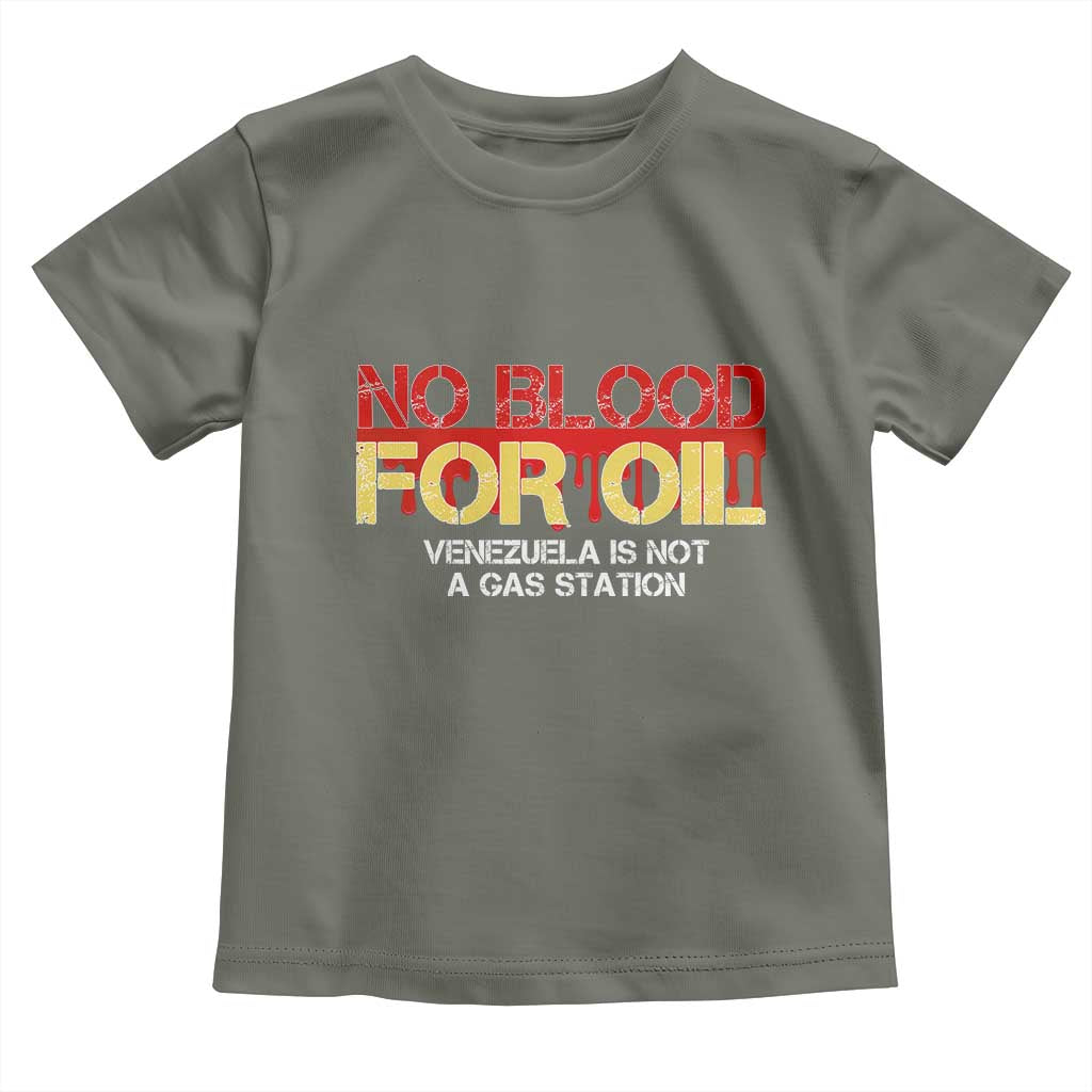No Blood for Oil Toddler T Shirt Venezuela Sovereignty Resource Justice - Wonder Print Shop