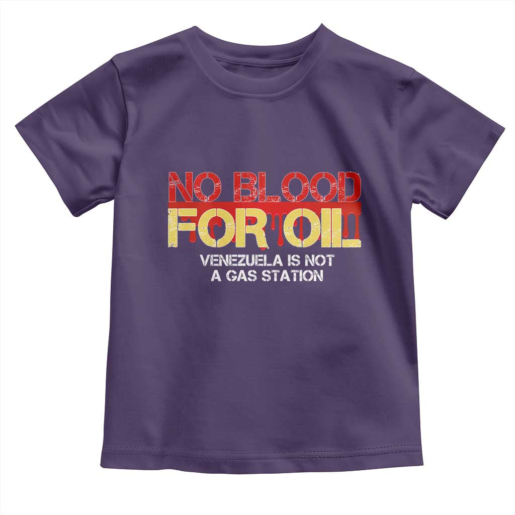 No Blood for Oil Toddler T Shirt Venezuela Sovereignty Resource Justice - Wonder Print Shop