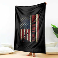 Drill Baby Drill American Flag Throw Blanket Oil Rig Oildfield Energy Industry Patriot - Wonder Print Shop