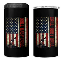 Drill Baby Drill American Flag 4 in 1 Can Cooler Tumbler Oil Rig Oildfield Energy Industry Patriot - Wonder Print Shop