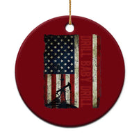Drill Baby Drill American Flag Ceramic Ornament Oil Rig Oildfield Energy Industry Patriot - Wonder Print Shop