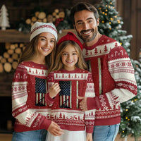 Drill Baby Drill American Flag Ugly Christmas Sweater Oil Rig Oildfield Energy Industry Patriot - Wonder Print Shop