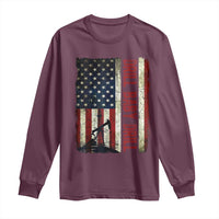 Drill Baby Drill American Flag Long Sleeve Shirt Oil Rig Oildfield Energy Industry Patriot - Wonder Print Shop