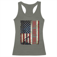Drill Baby Drill American Flag Racerback Tank Top Oil Rig Oildfield Energy Industry Patriot - Wonder Print Shop