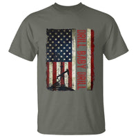 Drill Baby Drill American Flag T Shirt Oil Rig Oildfield Energy Industry Patriot - Wonder Print Shop