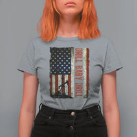 Drill Baby Drill American Flag T Shirt For Women Oil Rig Oildfield Energy Industry Patriot - Wonder Print Shop