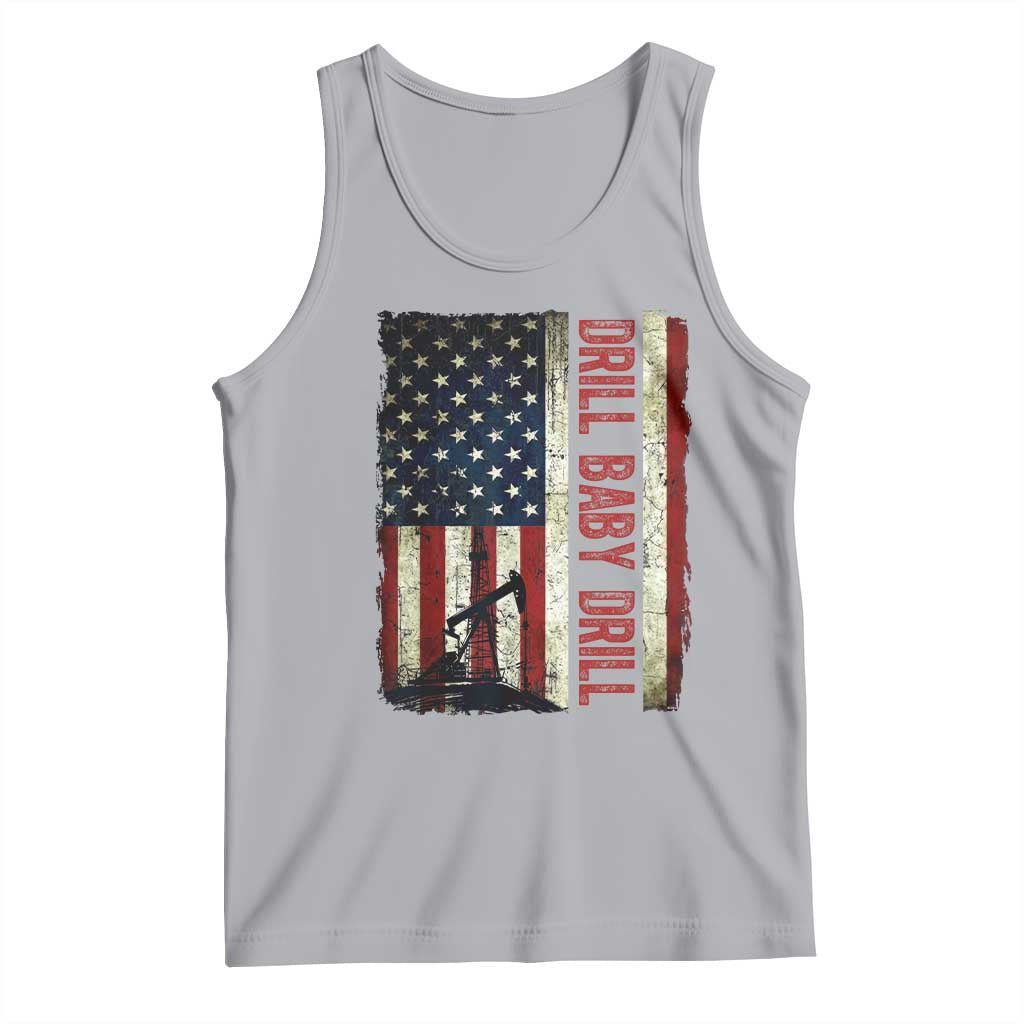 Drill Baby Drill American Flag Tank Top Oil Rig Oildfield Energy Industry Patriot - Wonder Print Shop