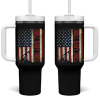 Drill Baby Drill American Flag Tumbler With Handle Oil Rig Oildfield Energy Industry Patriot - Wonder Print Shop