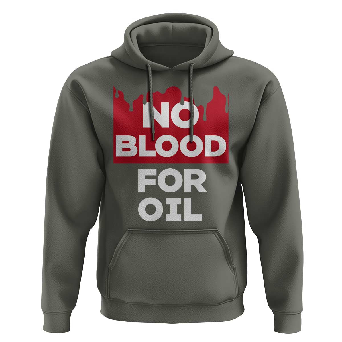 No Blood for Oil Hoodie Anti-War Resource Exploitation - Wonder Print Shop