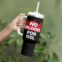 No Blood for Oil Tumbler With Handle Anti-War Resource Exploitation - Wonder Print Shop