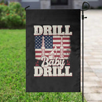 Drill Baby Drill American Flag Garden Flag Retro Oilfield Oil Rig Patriot - Wonder Print Shop