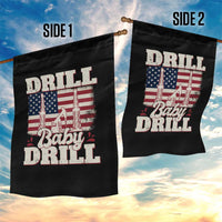 Drill Baby Drill American Flag Garden Flag Retro Oilfield Oil Rig Patriot - Wonder Print Shop
