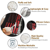 Drill Baby Drill American Flag Throw Blanket Distressed Oil Rig Oildfield Energy Industry - Wonder Print Shop