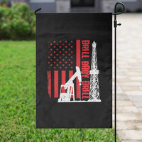 Drill Baby Drill American Flag Garden Flag Distressed Oil Rig Oildfield Energy Industry - Wonder Print Shop