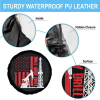 Drill Baby Drill American Flag Spare Tire Cover Distressed Oil Rig Oildfield Energy Industry - Wonder Print Shop