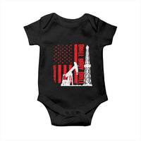 Drill Baby Drill American Flag Baby Onesie Distressed Oil Rig Oildfield Energy Industry - Wonder Print Shop