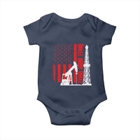 Drill Baby Drill American Flag Baby Onesie Distressed Oil Rig Oildfield Energy Industry - Wonder Print Shop