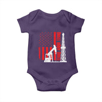 Drill Baby Drill American Flag Baby Onesie Distressed Oil Rig Oildfield Energy Industry - Wonder Print Shop