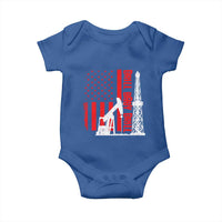 Drill Baby Drill American Flag Baby Onesie Distressed Oil Rig Oildfield Energy Industry - Wonder Print Shop