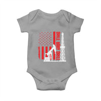 Drill Baby Drill American Flag Baby Onesie Distressed Oil Rig Oildfield Energy Industry - Wonder Print Shop