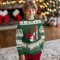 Drill Baby Drill American Flag Ugly Christmas Sweater Distressed Oil Rig Oildfield Energy Industry - Wonder Print Shop