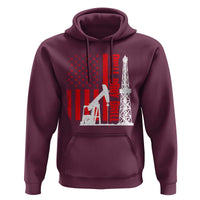 Drill Baby Drill American Flag Hoodie Distressed Oil Rig Oildfield Energy Industry - Wonder Print Shop