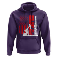 Drill Baby Drill American Flag Hoodie Distressed Oil Rig Oildfield Energy Industry - Wonder Print Shop