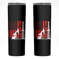 Drill Baby Drill American Flag Skinny Tumbler Distressed Oil Rig Oildfield Energy Industry - Wonder Print Shop