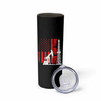 Drill Baby Drill American Flag Skinny Tumbler Distressed Oil Rig Oildfield Energy Industry - Wonder Print Shop