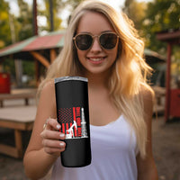 Drill Baby Drill American Flag Skinny Tumbler Distressed Oil Rig Oildfield Energy Industry - Wonder Print Shop