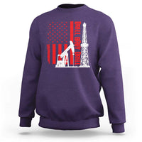 Drill Baby Drill American Flag Sweatshirt Distressed Oil Rig Oildfield Energy Industry - Wonder Print Shop