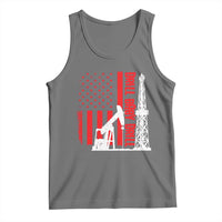 Drill Baby Drill American Flag Tank Top Distressed Oil Rig Oildfield Energy Industry - Wonder Print Shop
